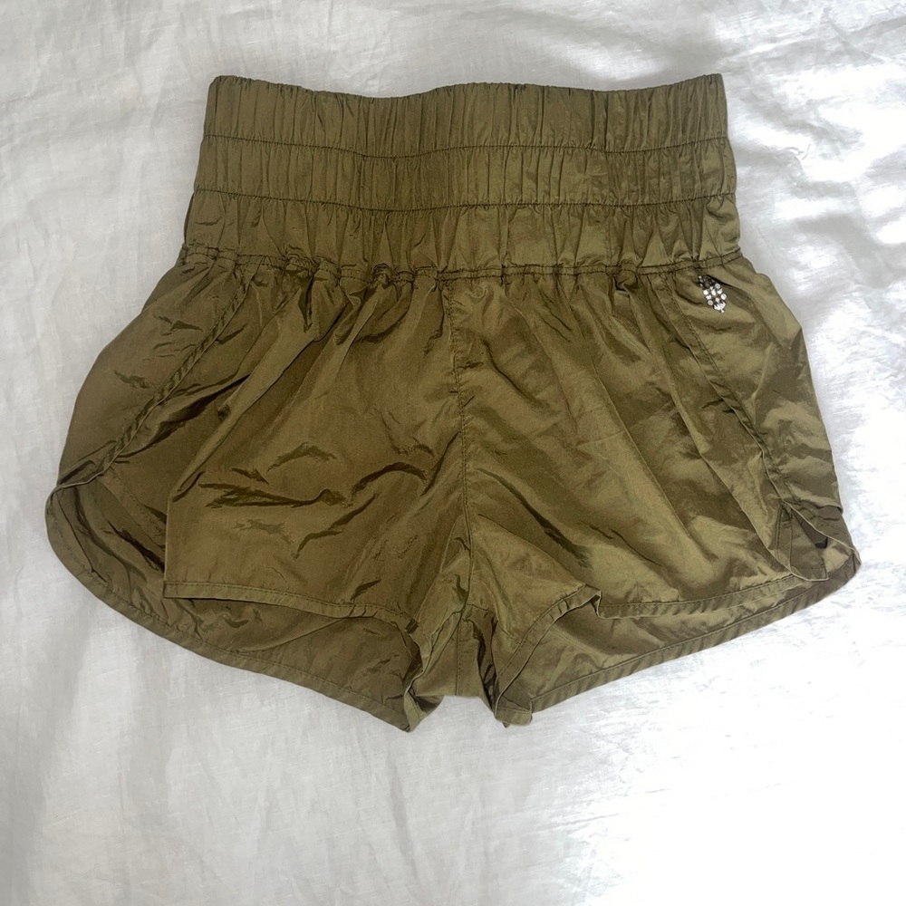 Free People Way Home Shorts Green Medium